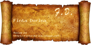 Finta Dorina névjegykártya